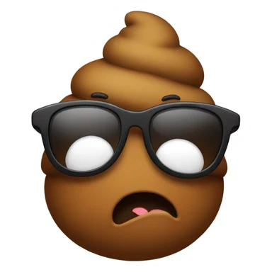 Poop with sunglasses sticker