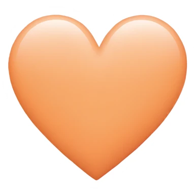 Pastel orange heart sticker