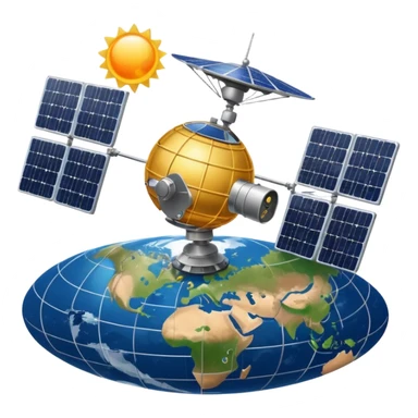 satellite in orbit sticker