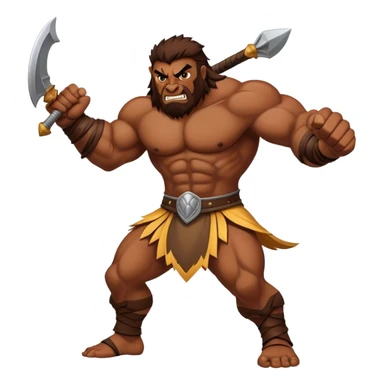 León grande guerrero luchando  sticker