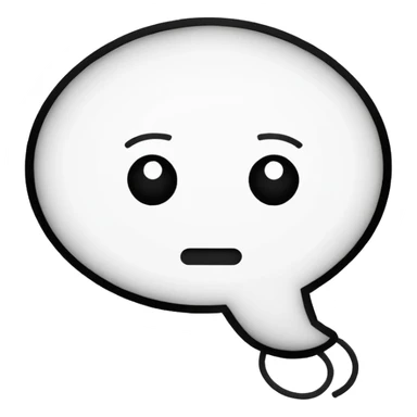 Thought speech bubble black and white minimalism cyber punk sticker