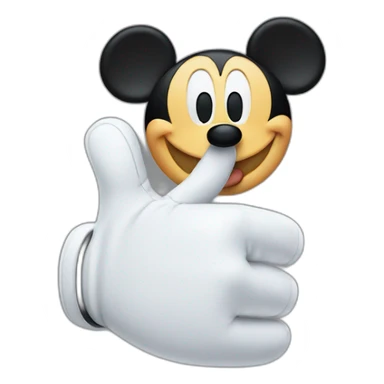 mickey mouse glove thumbs up sticker