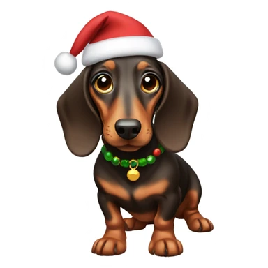 Christmas dachshund  sticker
