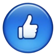 dark blue like button sticker