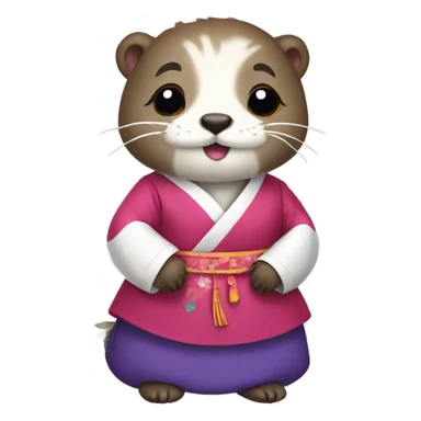 Hanbok otter sticker