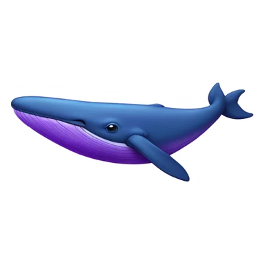 Blue whale purple, open mouth sticker