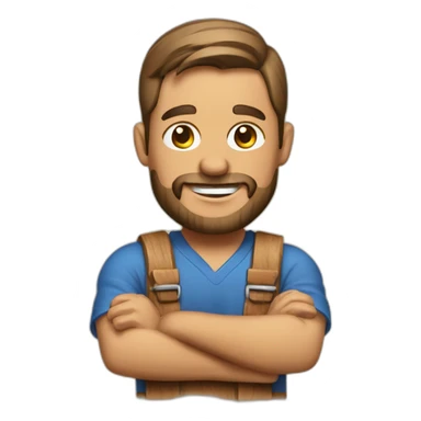 A woodworking art skill man sticker