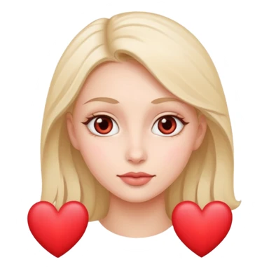 cara con ojos corazón sticker