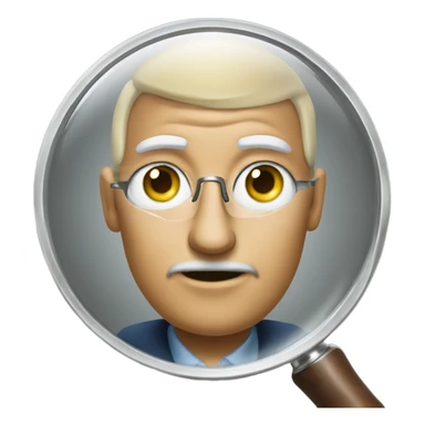 A conspiracy theorist with a magnifying glass  sticker