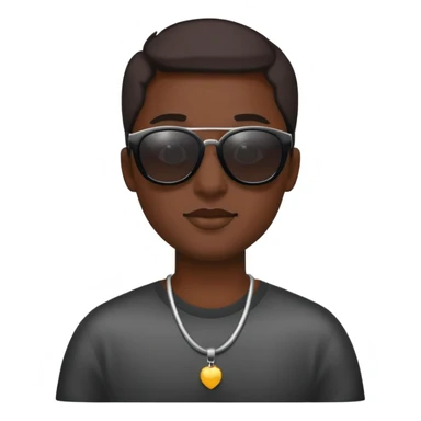 Black at wearing sunglasses sticker