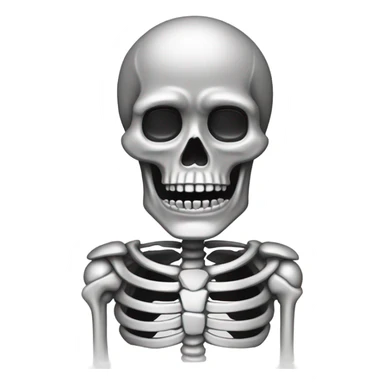 Skeleton with diamond bones sticker