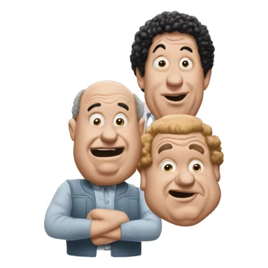 The Three Stooges Larry, Moe and Curly sticker