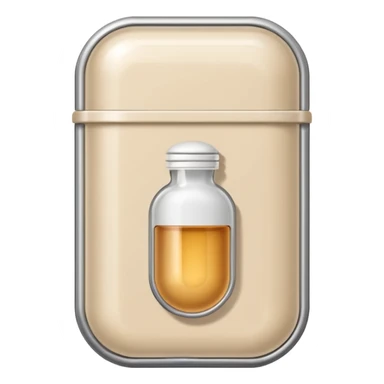 medicine capsule in case in nutral colors sticker