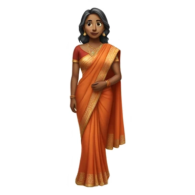 Indian Woman In saree full body sticker