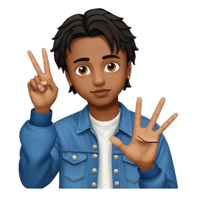 Playboi Carti YVL hand sign sticker