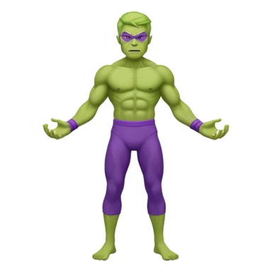 A green man beast infused with gamma radiation wearing purple pants sticker