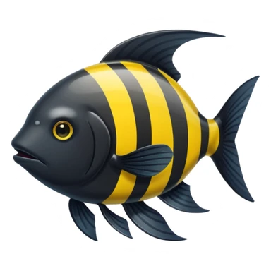 Yellow  blackFish sticker