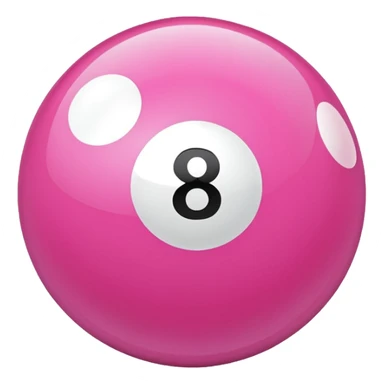 Pink 8 ball  sticker