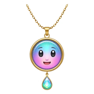 Glitter necklace sticker