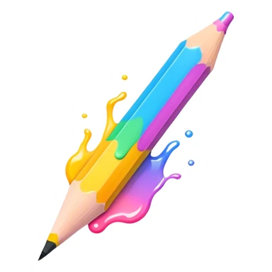 pastel melted pencil sticker