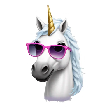 Unicorn with sunglasses sticker