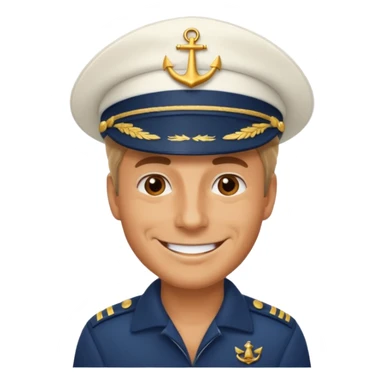 Male yacht man head sticker