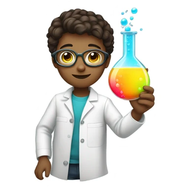Science and a boy sticker