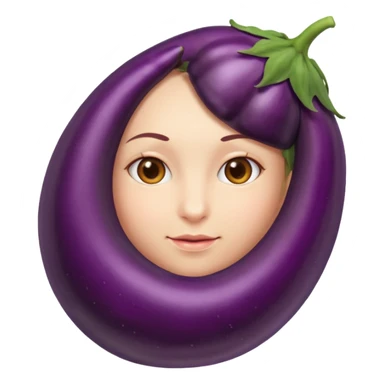 Me on an eggplant  sticker