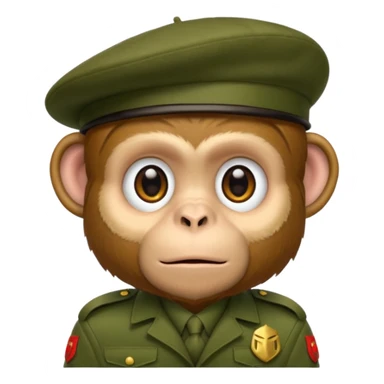 Monkey wearing green beret sticker