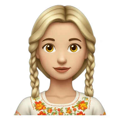 ukrainian-girl-in-vyshyvanka sticker