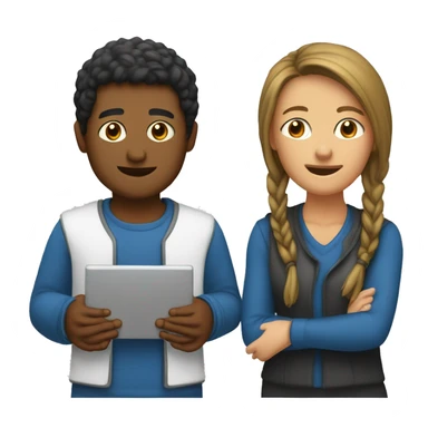 two computer playerseducation sticker