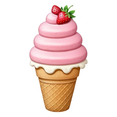  Create a strawberry ice cream with rice on it sticker