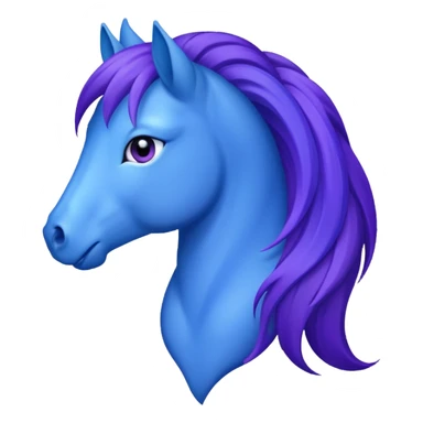 blue pony head sticker
