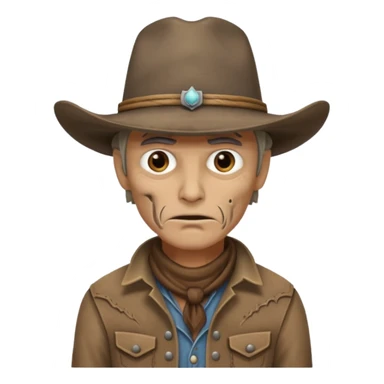 scary cowboy sticker