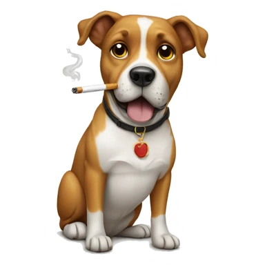 dog with a cigarette  sticker