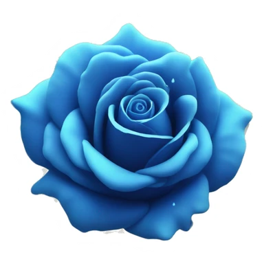 Glow in the dark blue rose with shooting stars with water drops with a rainbow glowing bright sticker