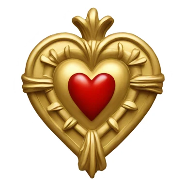 gold sacred heart sticker