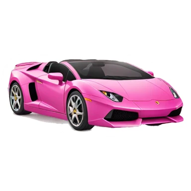Hello kitty in a pink lamborghini sticker