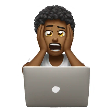 student crying while studying  sticker