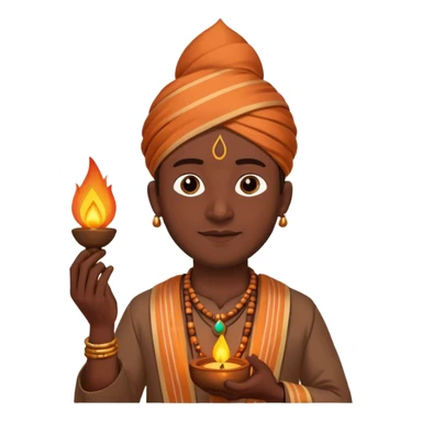 diwali man with diwali sticker