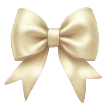 Christmas bow cream aesthetic sticker