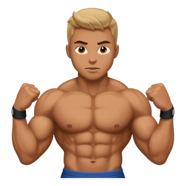 muscular male in provocative pose sticker