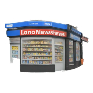 London newsagents, corner shop sticker