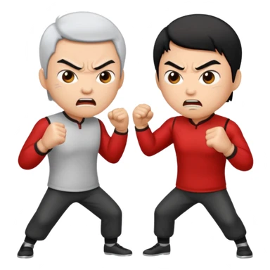 two person fighting, Hong Kong vs  China sticker