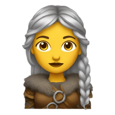 Viking female designer sticker