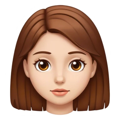 Gril with brown hair sticker