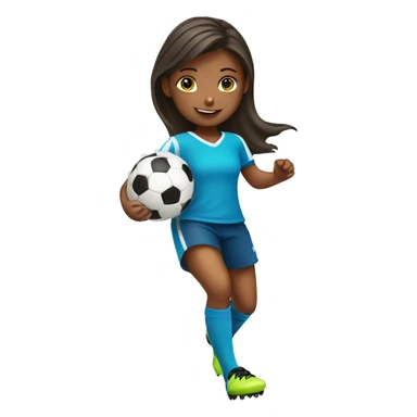 Girl playing soccer sticker