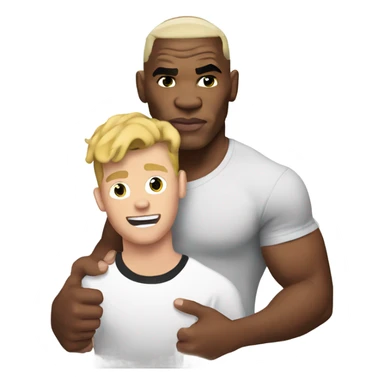 mike tyson holding jake pauls head sticker