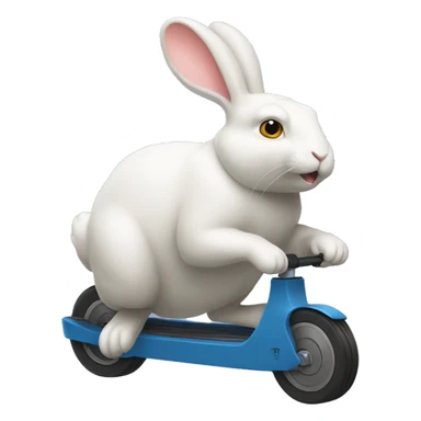Large rabbit riding a Onewheel sticker