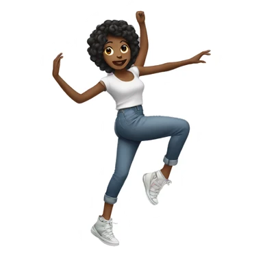 Girl dancing street style  sticker